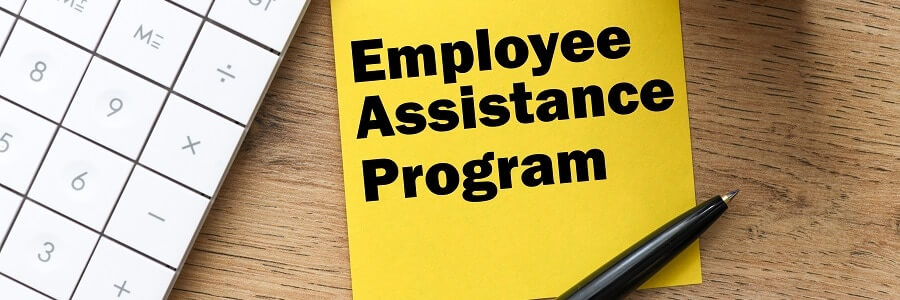 Employee Assistance Program business text on the yellow card